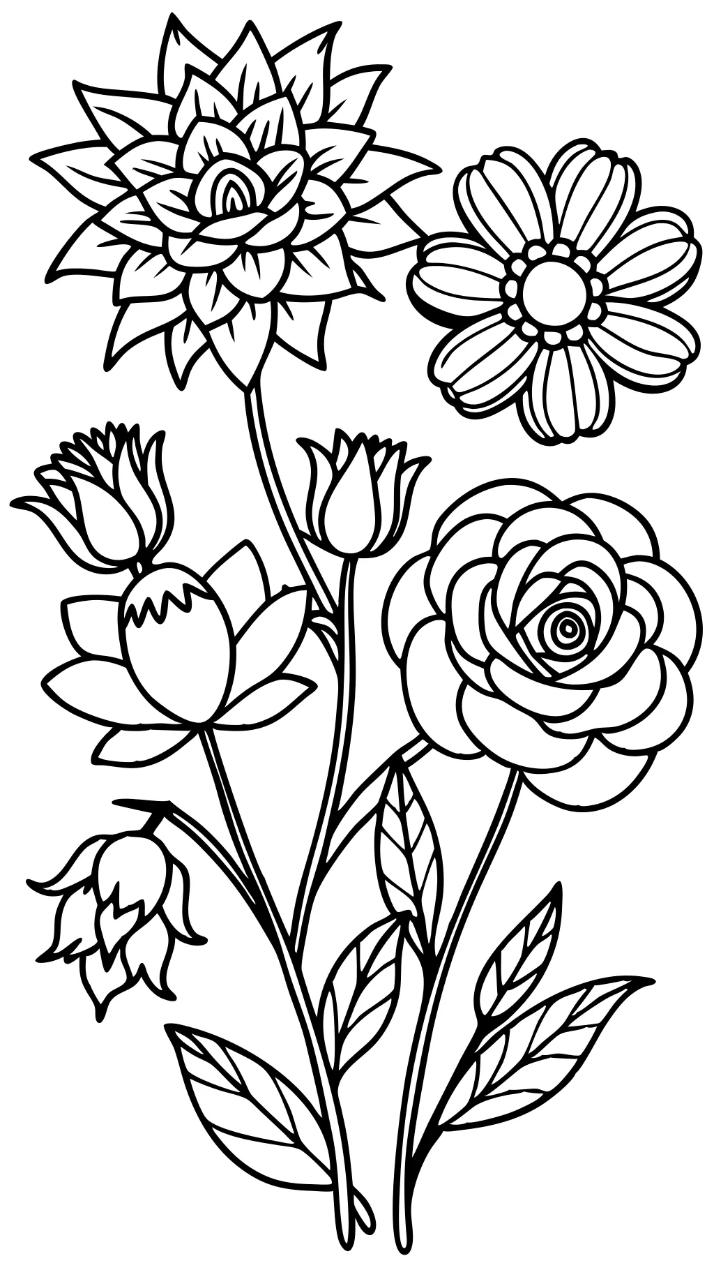 coloring pages flowers printable